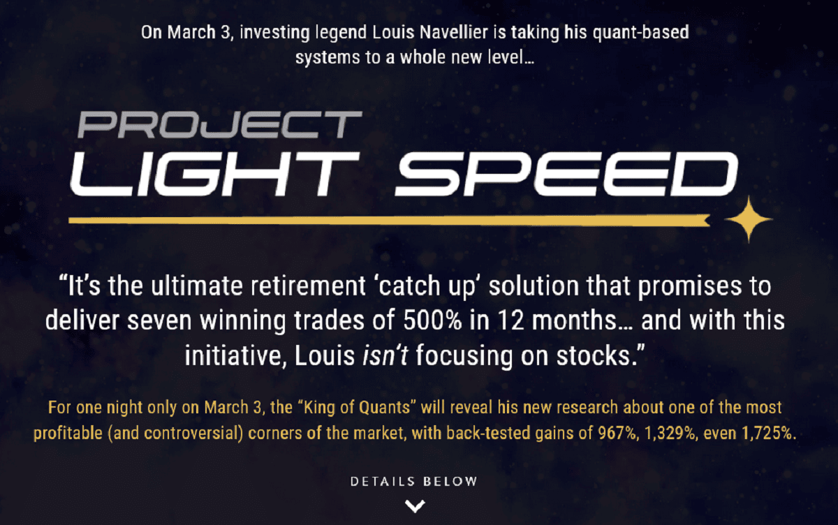 Louis Navellier Project Lightspeed