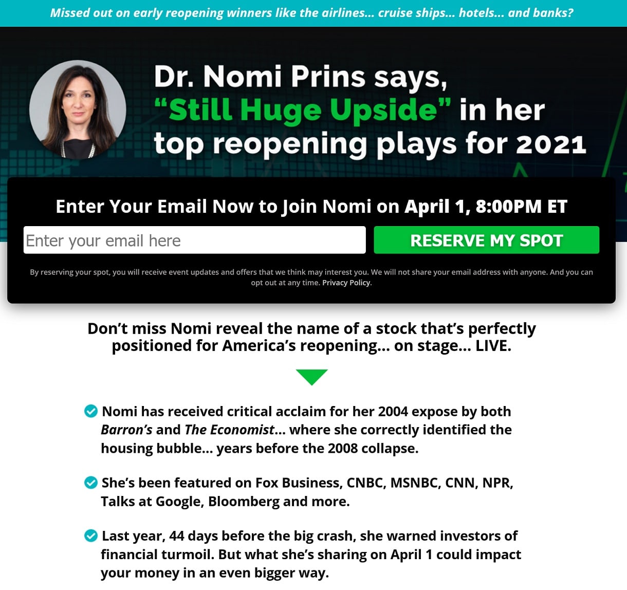 Nomi Prins' Economic Super Convergence Event