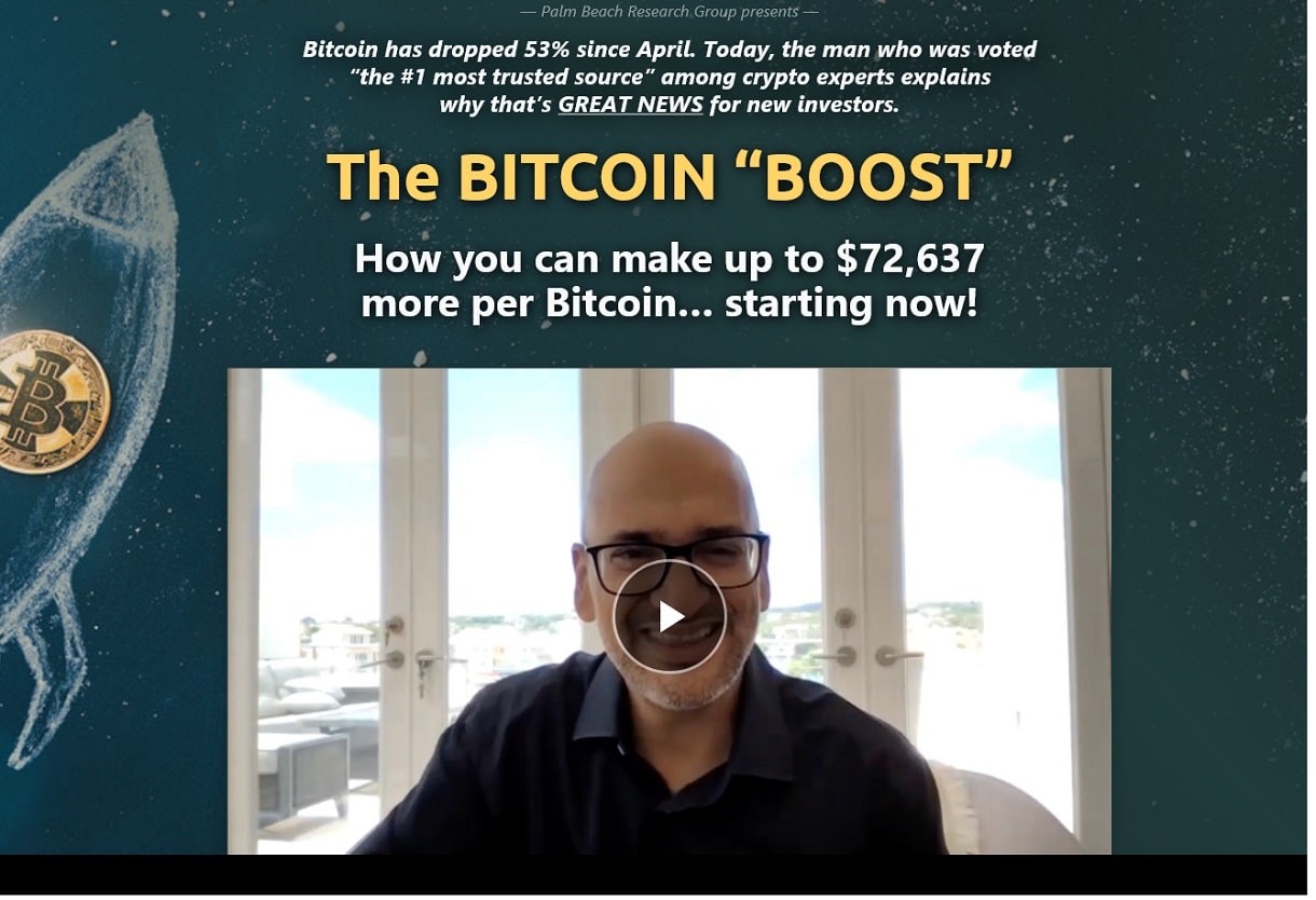 Teeka Tiwari's Bitcoin “Boost” Account