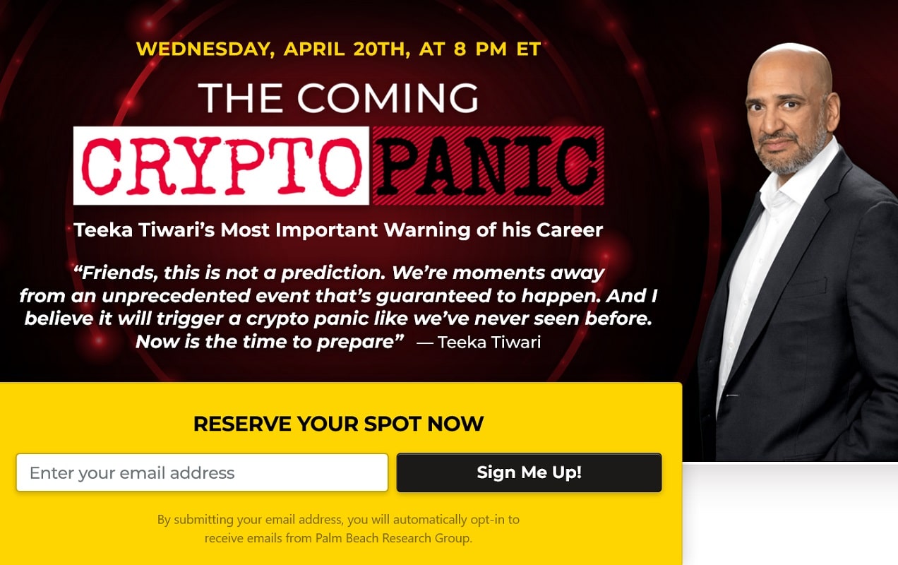 Teeka Tiwari’s The Coming Crypto Panic