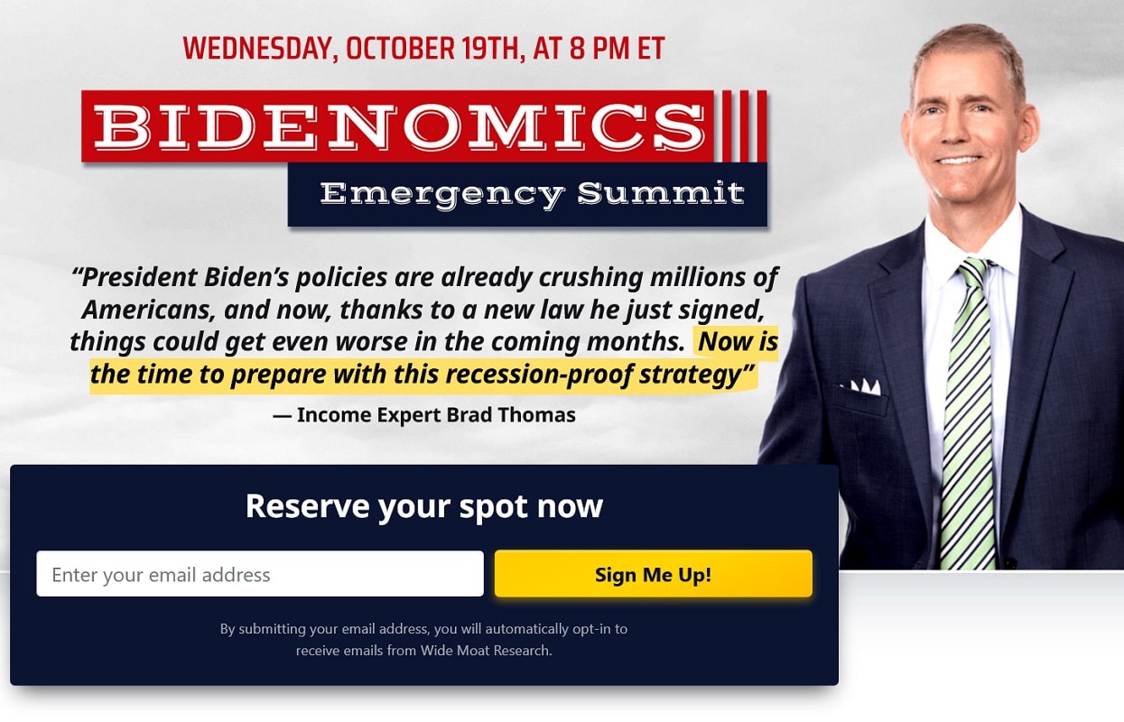 Brad Thomas' Bidenomics Emergency Summit