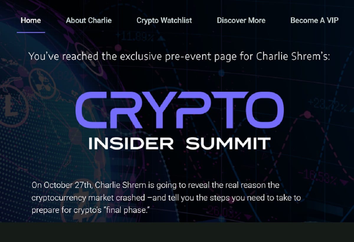 Charlie Shrem Crypto Insider Summit Review