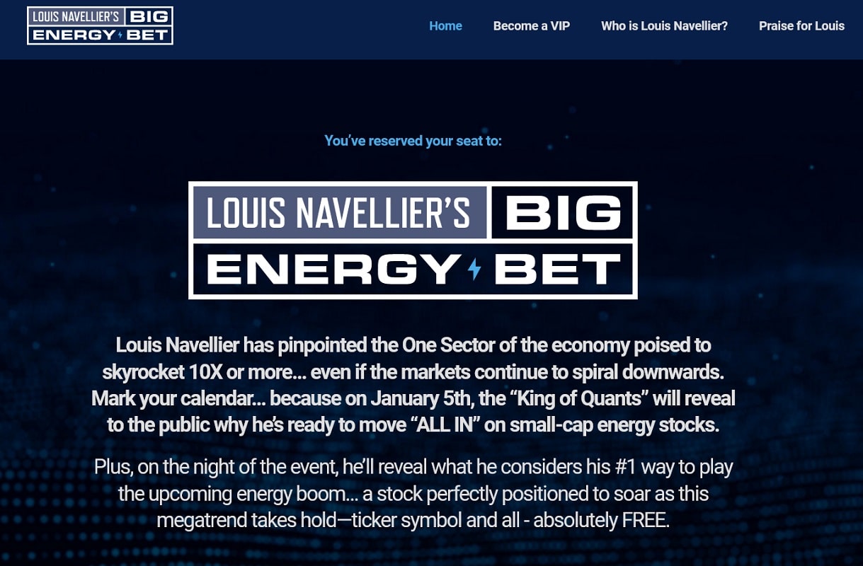 Louis Navellier Big Energy Bet - Is It Legit?