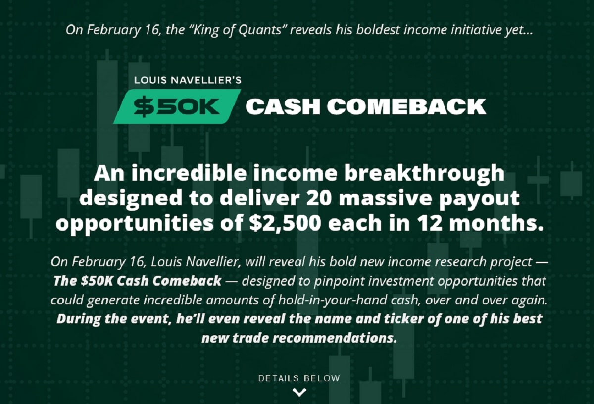 Louis Navellier The $50K Cash Comeback