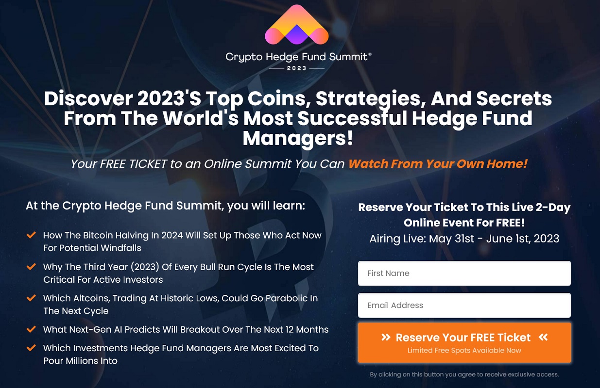 Crypto Hedge Fund Summit: Get Your FREE Ticket Here!