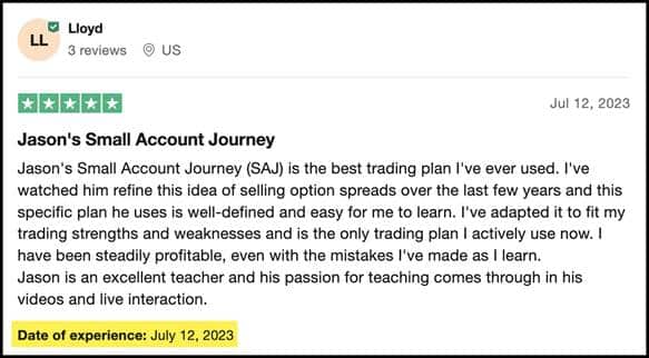 Jason Bond Small Account Journey