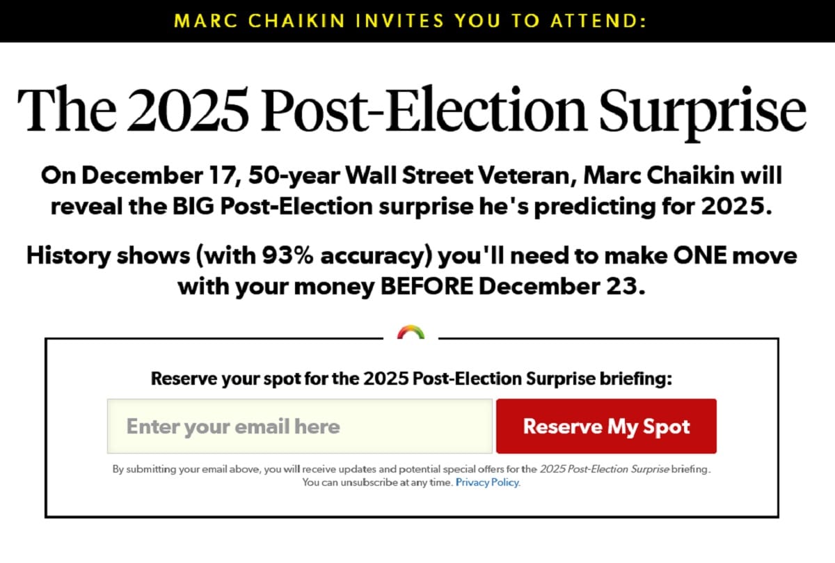 Marc Chaikin Post-Election Surprise Briefing