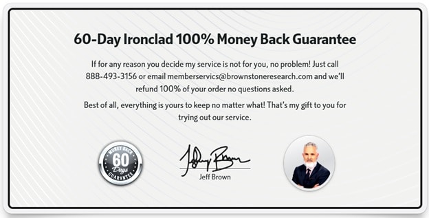 A 60-day money-back guarantee by Jeff