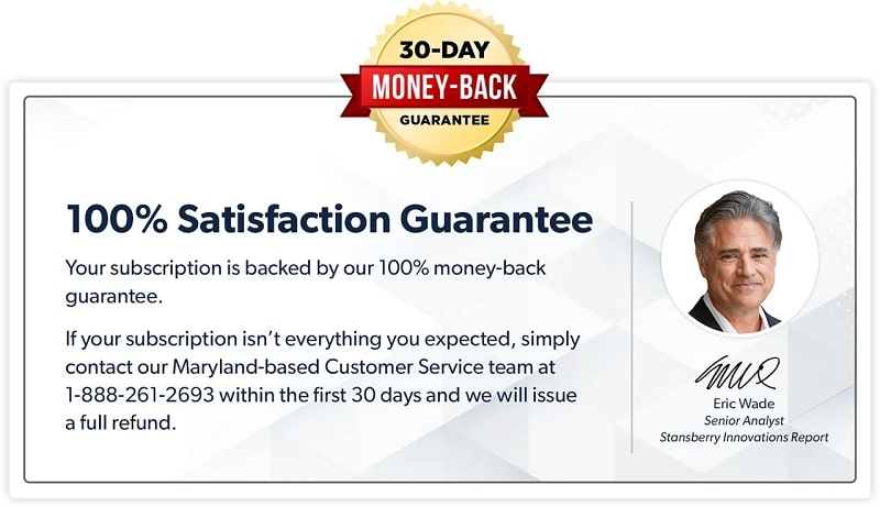 A 30-day money back guarantee by Eric