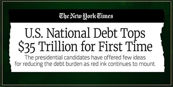 A report on US national debt by the New York Times